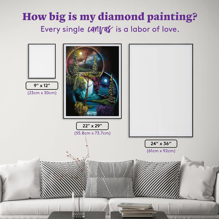 Diamond Painting When Worlds Collide 22" x 29" (55.8cm x 73.7cm) / Square with 76 Colors including 3 ABs and 2 Fairy Dust Diamonds / 66,304