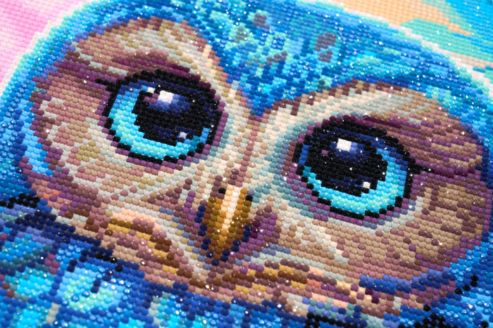 Diamond Painting Whimsical Watcher 13" x 17" (33cm x 42.7cm) / Round with 85 Colors including 2 ABs and 4 Fairy Dust Diamonds / 18,600