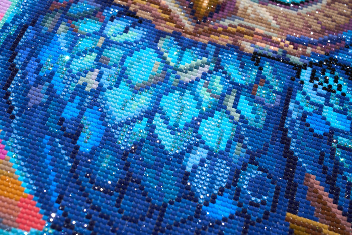 Diamond Painting Whimsical Watcher 13" x 17" (33cm x 42.7cm) / Round with 85 Colors including 2 ABs and 4 Fairy Dust Diamonds / 18,600