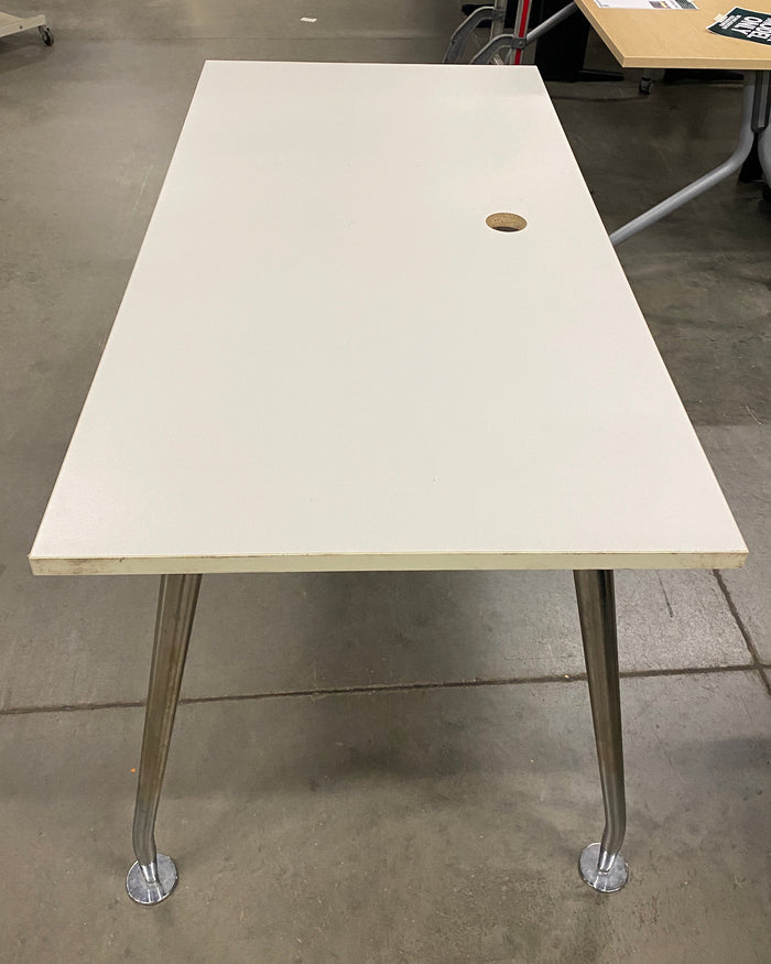 White Rectangular Laminate Table