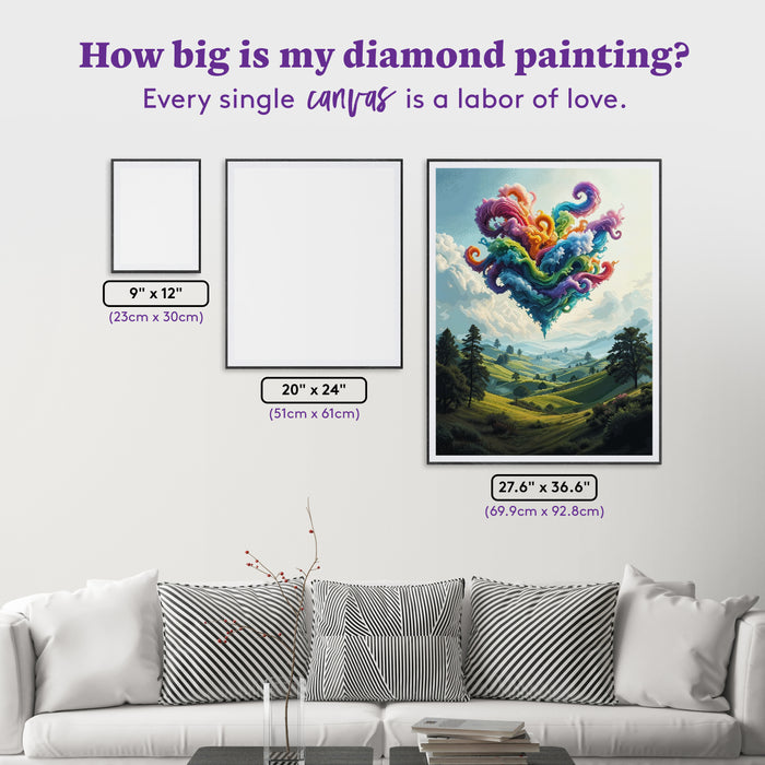 Diamond Painting Wild Bloom 27.6" x 36.6" (69.9cm x 92.8cm) / Square with 93 Colors including 4 ABs and 5 Fairy Dust Diamonds / 104,813