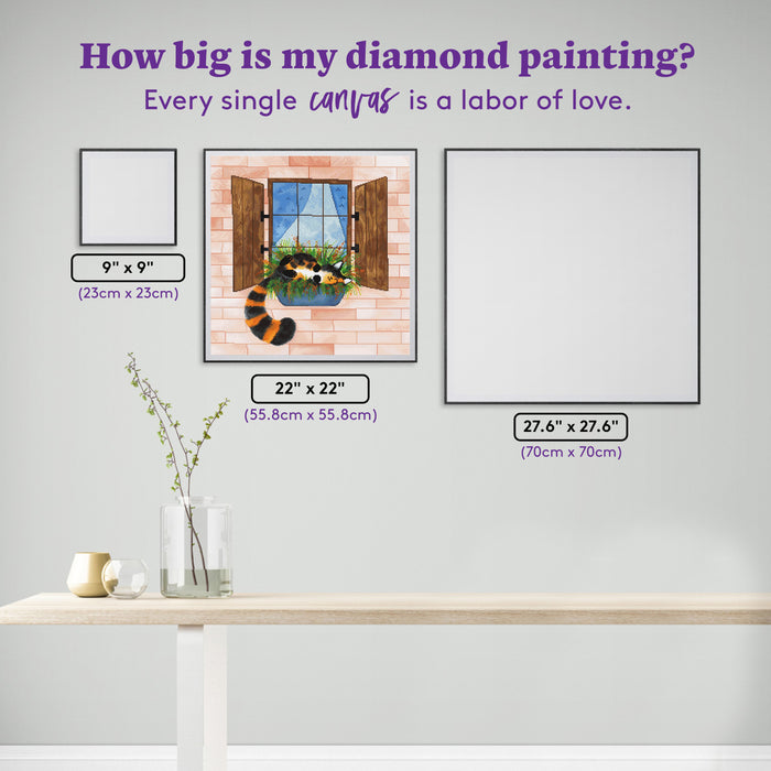 Diamond Painting Window Box Dreamer 22" x 22" (55.8cm x 55.8cm) / Square With 60 Colors Including 2 ABs and 4 Fairy Dust Diamonds / 50,176