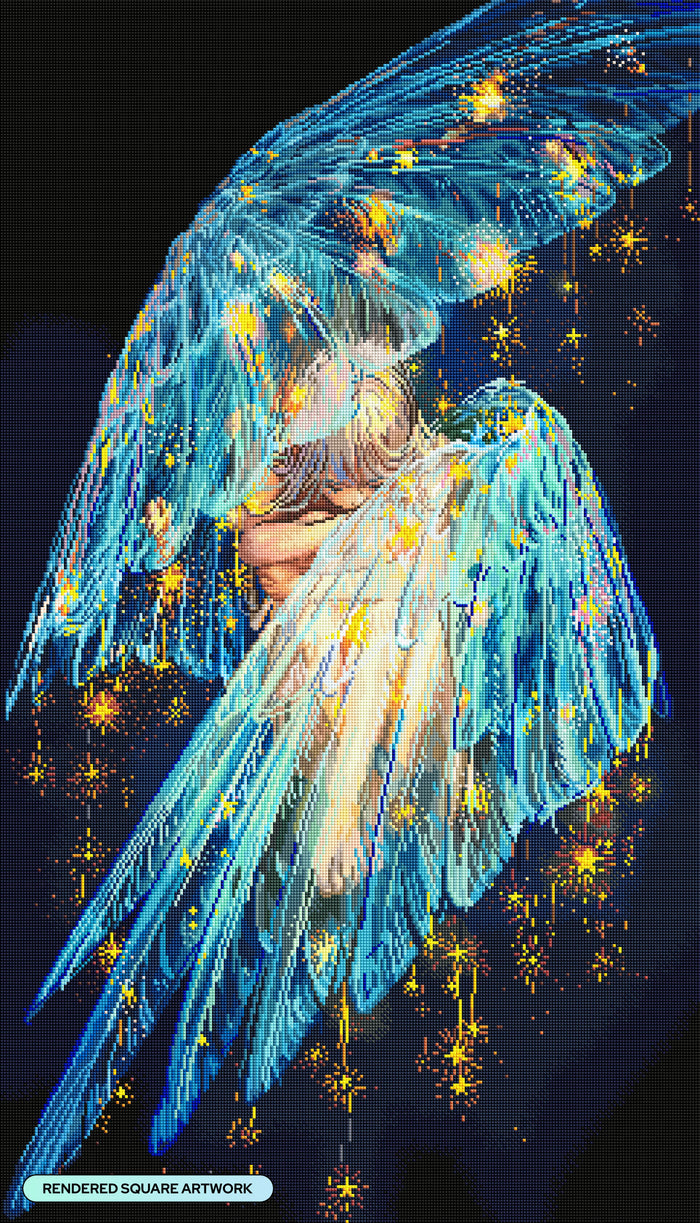 Diamond Painting Window Wings 23.6" x 41.3" (60cm x 104.8cm) / Square with 97 Colors including 2 ABs and 1 iridescent Diamond and 4 Fairy Dust Diamonds / 101,461