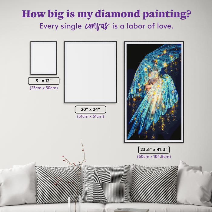Diamond Painting Window Wings 23.6" x 41.3" (60cm x 104.8cm) / Square with 97 Colors including 2 ABs and 1 iridescent Diamond and 4 Fairy Dust Diamonds / 101,461