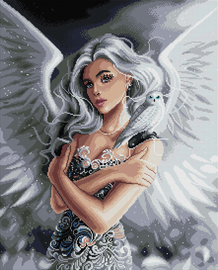 Diamond Painting Winged Princess 22" x 27" (56cm x 69cm) / Square with 26 Colors including 2 ABs / 60,333
