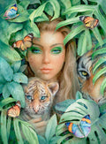 Diamond Painting Year of the Tiger 22" x 30" (55.8cm x 75.9cm) / Square with 57 Colors including 1 AB and 1 Frosted Diamond and 3 Fairy Dust Diamonds / 68,320