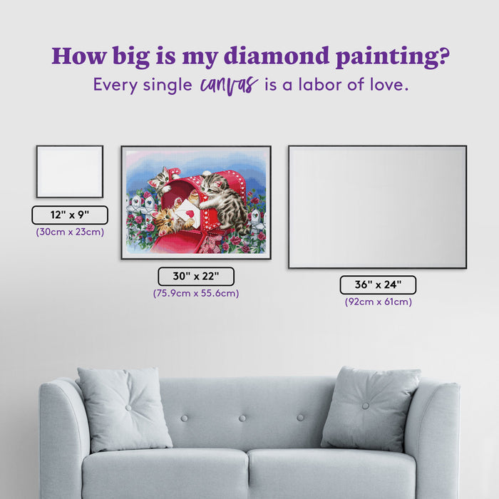 Diamond Painting You've Got Mail 30" x 22" (75.9cm x 55.8cm) / Square With 60 Colors Including 2 ABs and 4 Fairy Dust Diamonds / 68,320