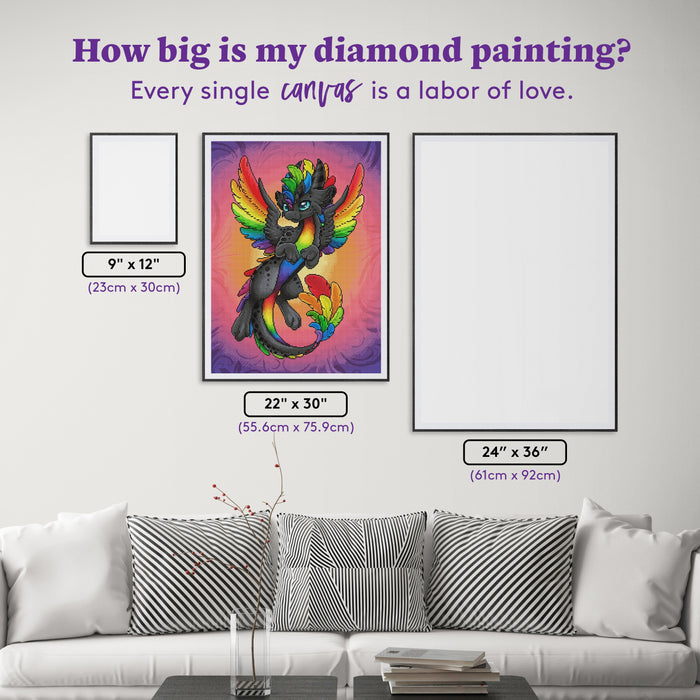 Diamond Painting Zen 22" x 30" (55.6cm x 75.9cm) / Round with 56 Colors including 2 ABs and 1 Iridescent Diamond and 6 Fairy Dust Diamonds / 55,752